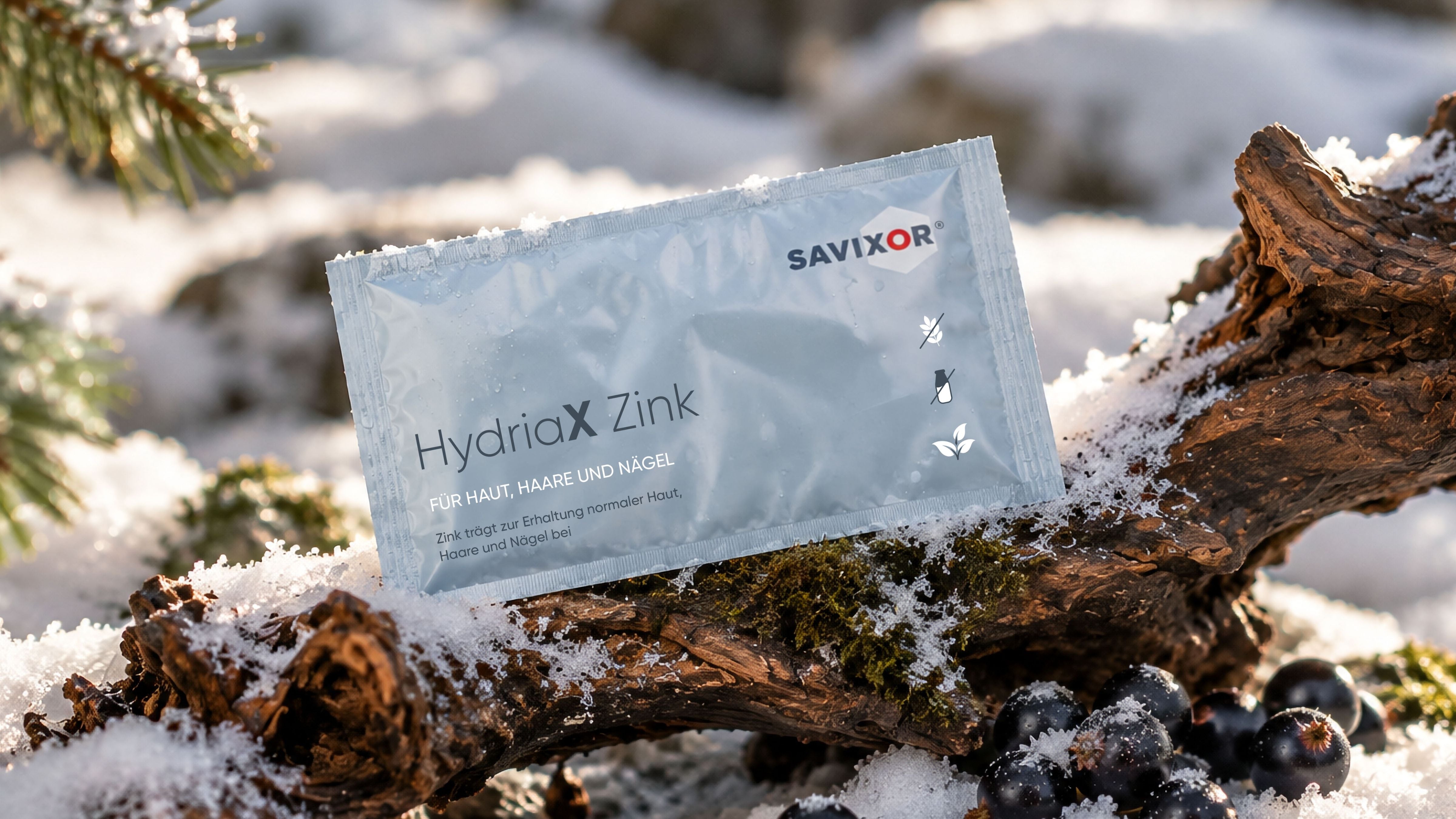 HydriaX Zink Sachet von SAVIXOR im Schnee