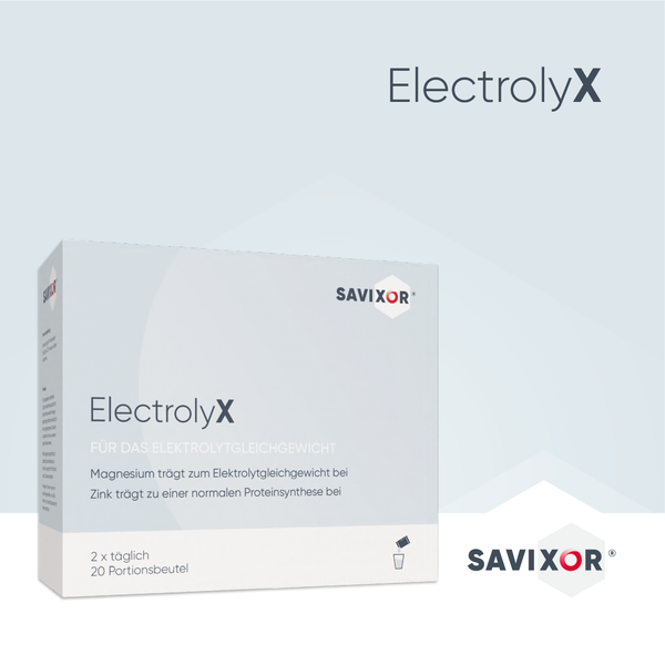 ElectrolyX Nahrungsergänzung – Vorderseite der Verpackung