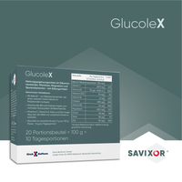 GlucoleX Verpackung – Mineralstoffe & Vitamine für Energiestoffwechsel