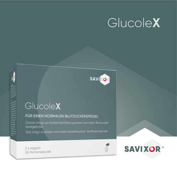 GlucoleX Nahrungsergänzung – Chrom und Zink für normalen Blutzuckerspiegel